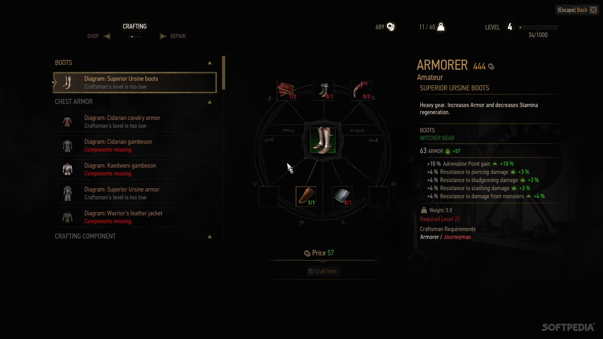 Witcher 3 inventory space