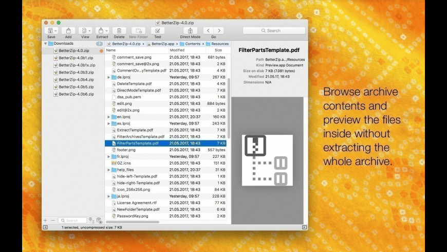 Betterzip for mac free download